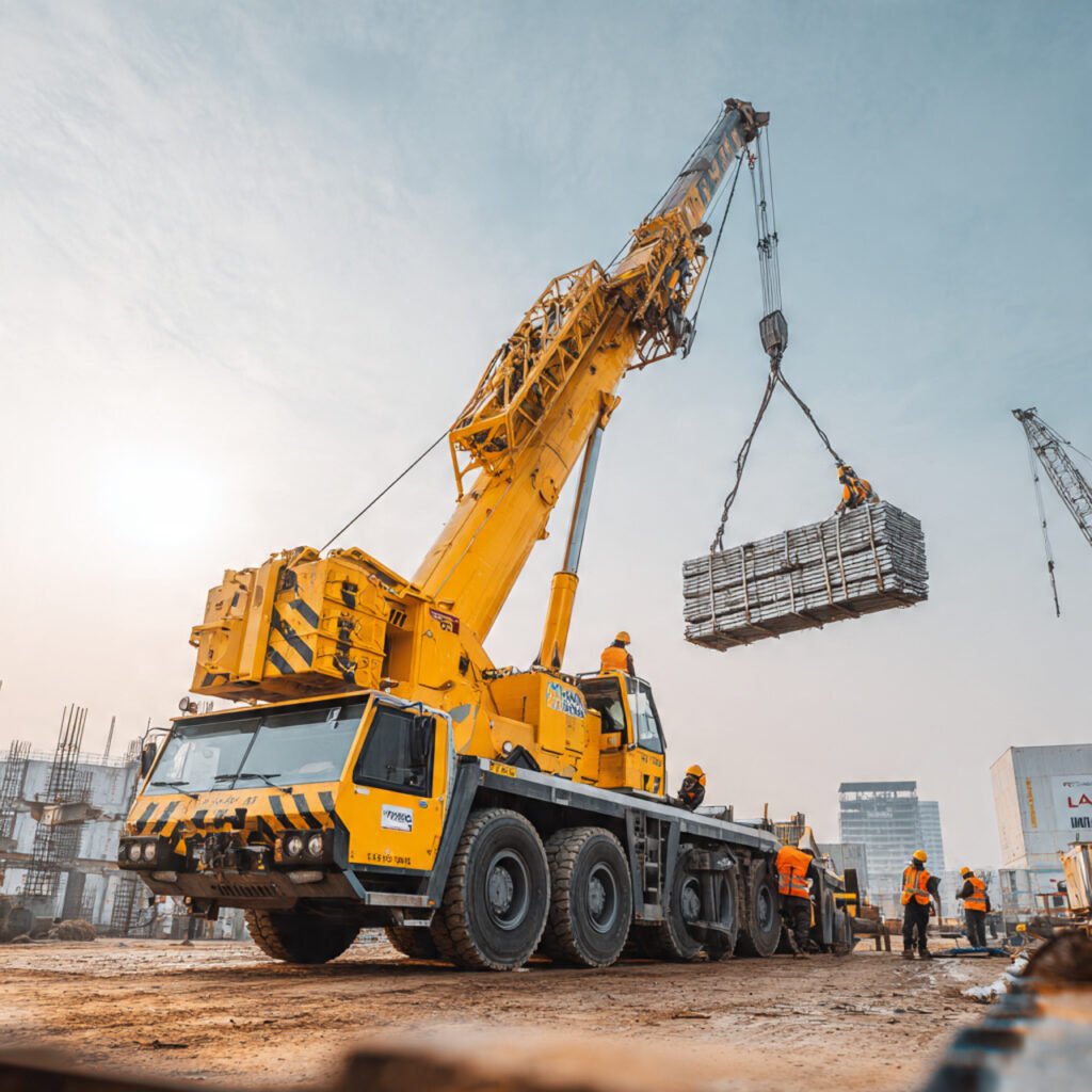 crane lifting heavy materials